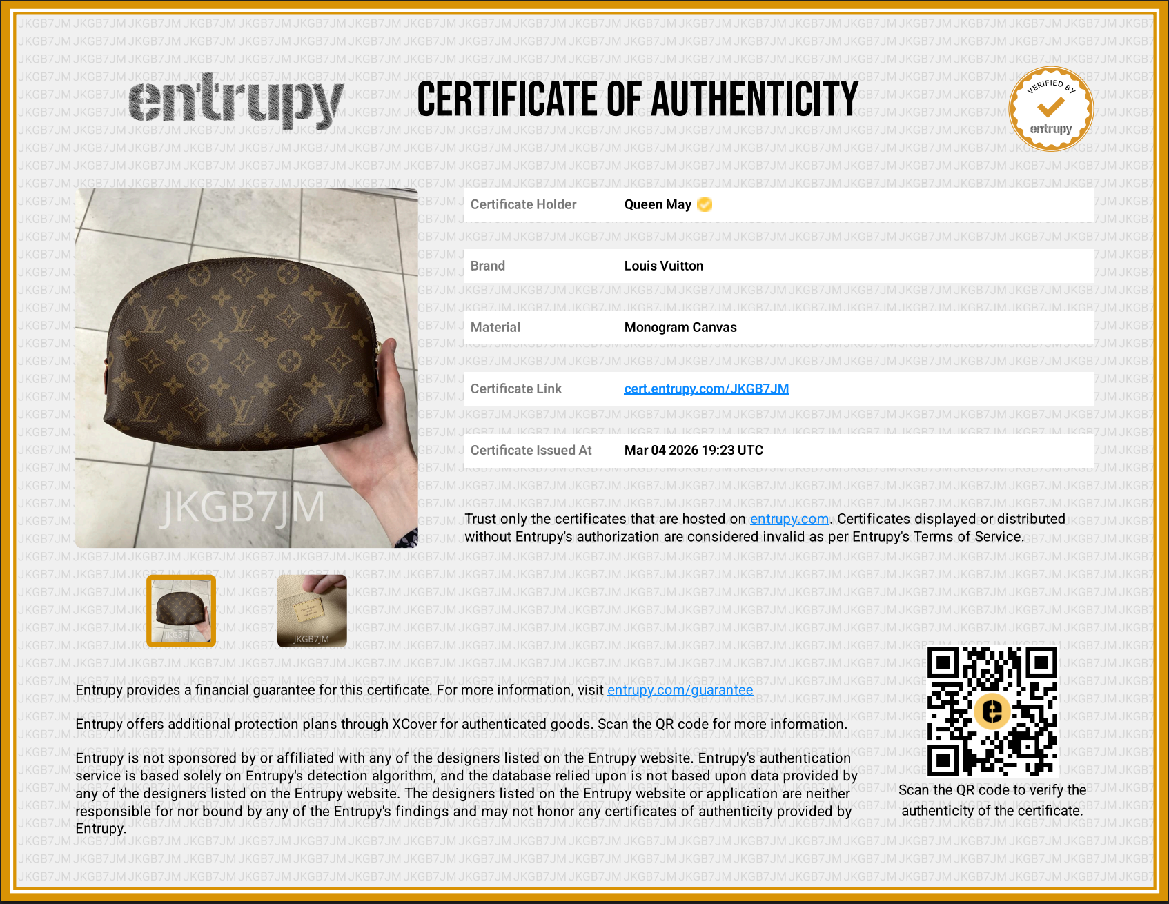 Louis Vuitton Nice Cosmetic Pouch BB - Queen May