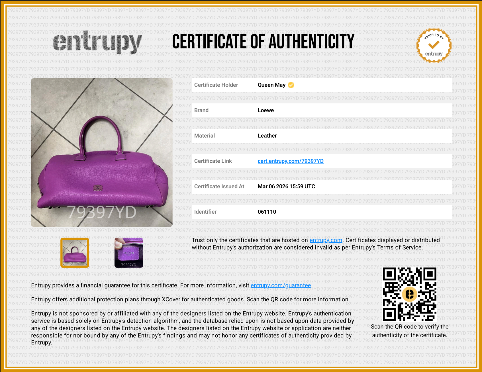 Loewe Fuchsia Amazona Bag - Queen May