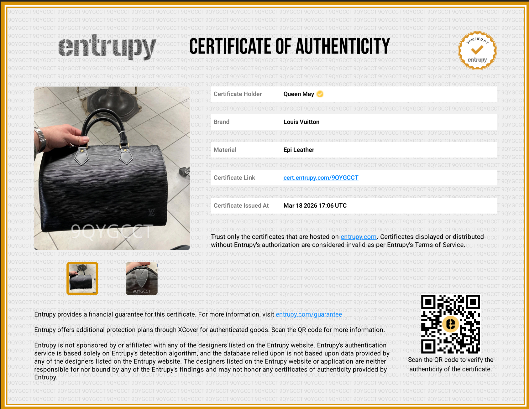 Louis Vuitton Epi Speedy Black 25 - Queen May