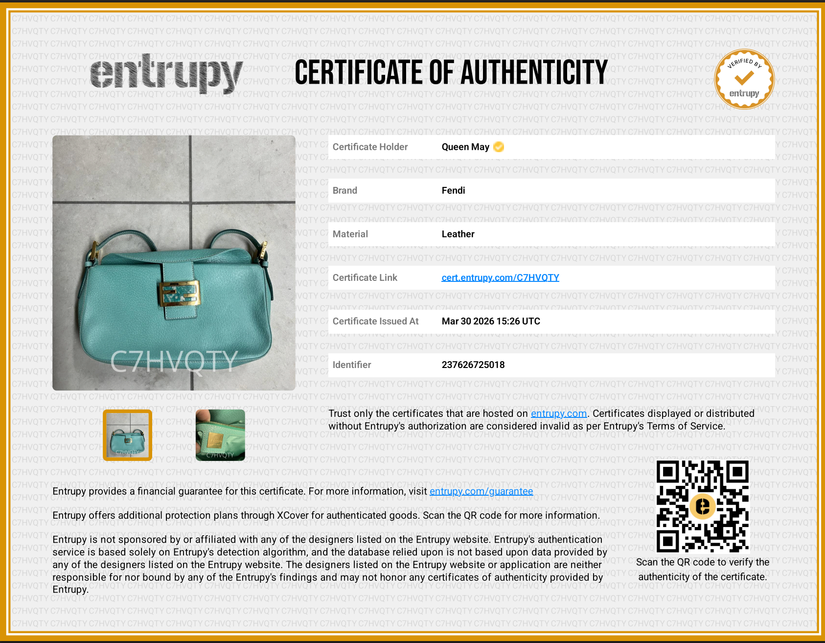 Fendi Turquoise Blue Baguette Top Handle Bag - Queen May