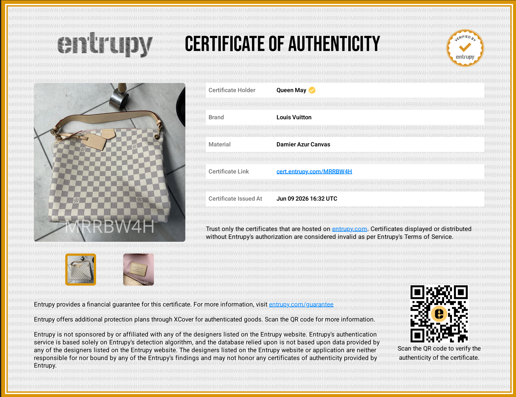 Louis Vuitton Damier Azur Graceful PM - Queen May