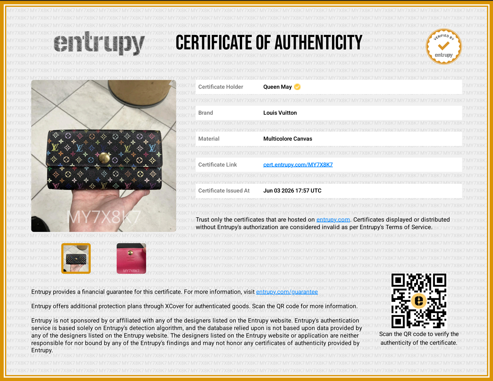 Louis Vuitton Multicolor Sarah Wallet - Queen May