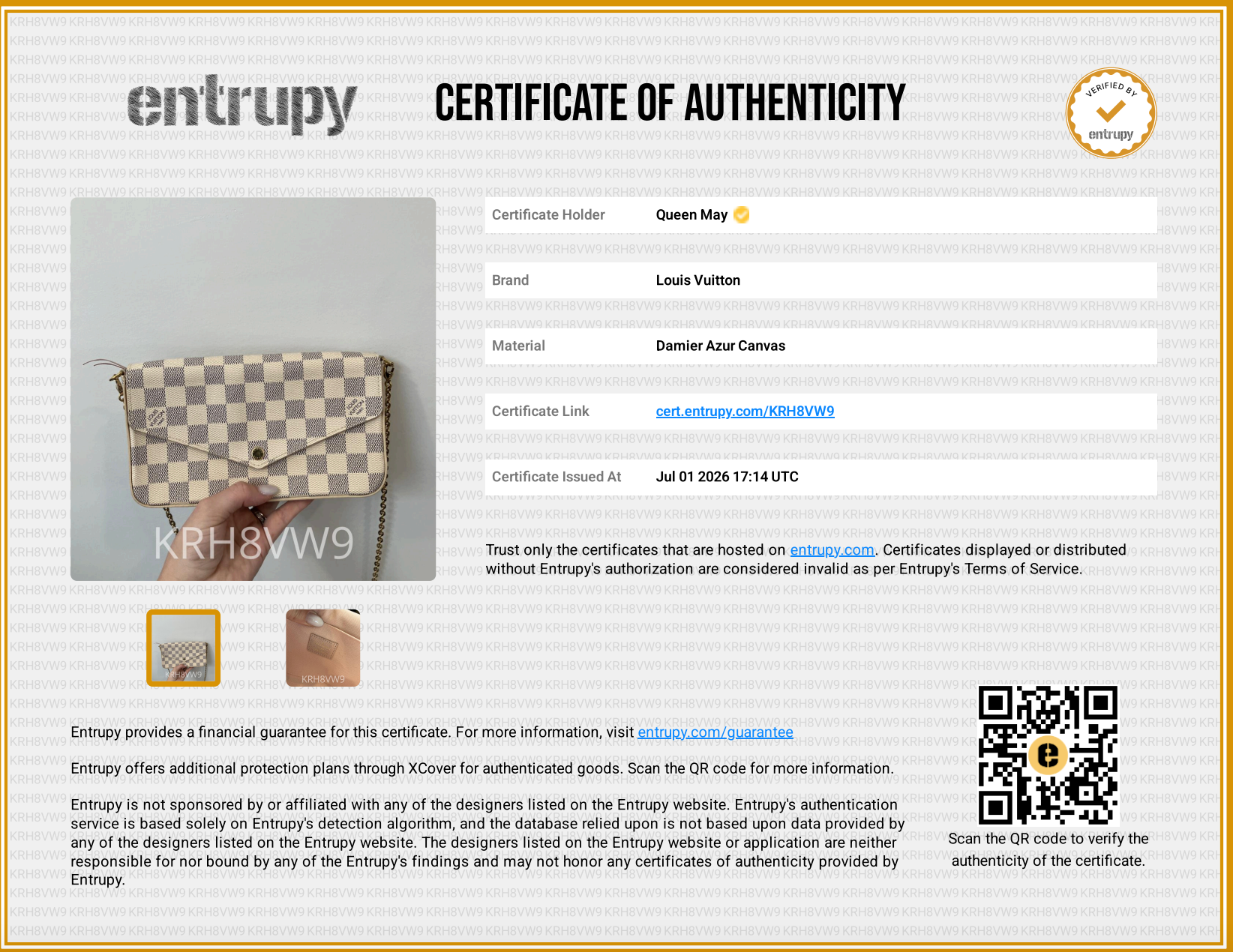 Louis Vuitton Damier Azur Felicie Pochette