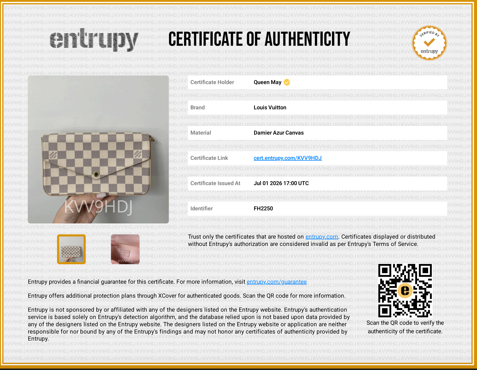 Louis Vuitton Damier Azur Felicie Pochette