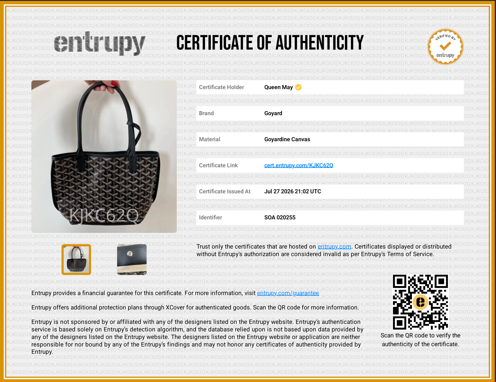 Goyard Mini Anjou Black - Queen May