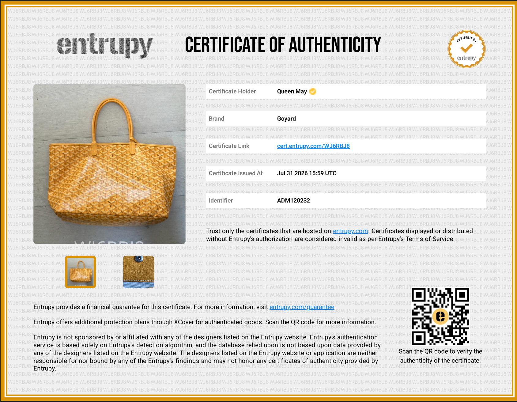 Goyard St Louis Tote Bag Yellow PM - Queen May