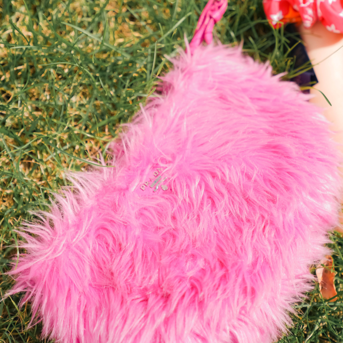 Prada Faux Fur Clutch Pink - Queen May