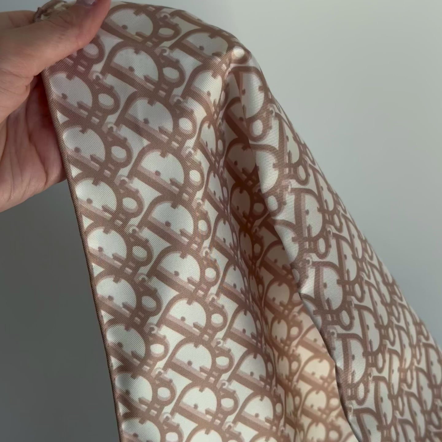 Christian Dior Oblique Silk Scarf Diamond Rose - Queen May