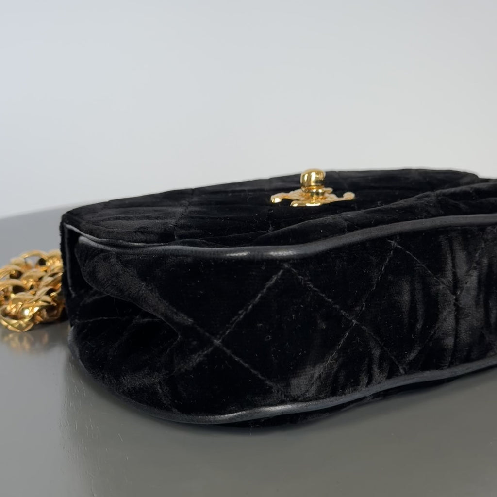 Chanel Quilted CC Velvet Bijoux Chain Crossbody - Queen May
