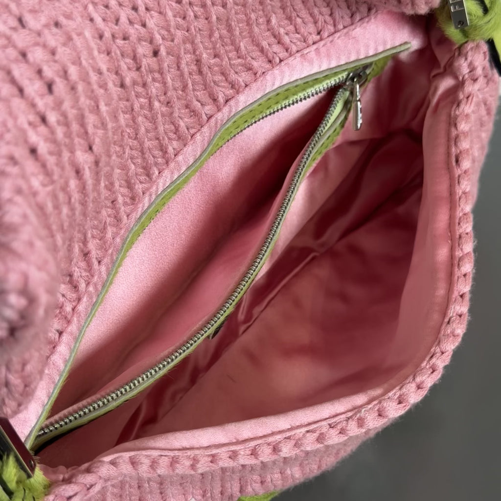 Fendi Knit Floral Baguette Ponyhair - Queen May