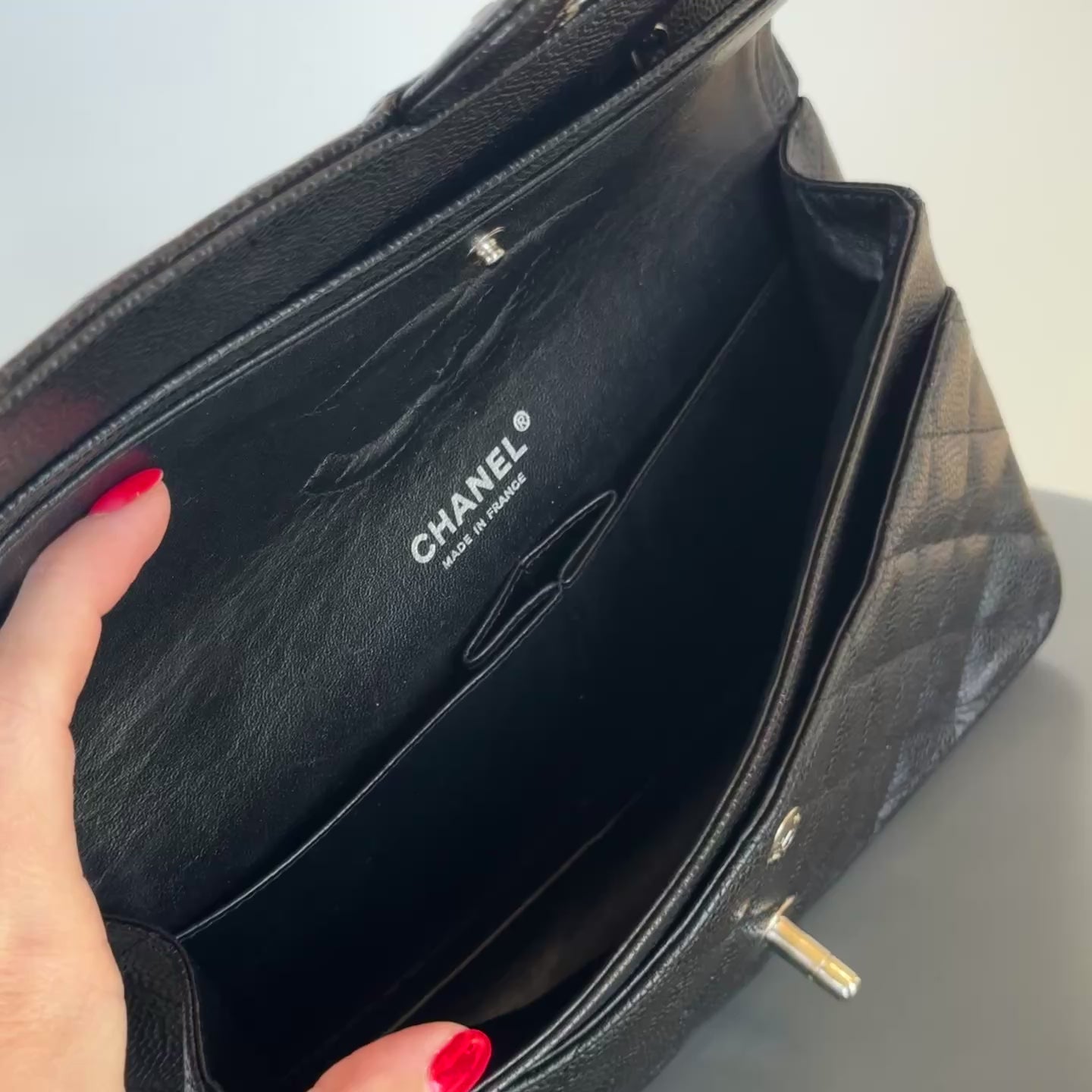 Chanel Medium Classic Double Flap Bag Caviar (Repainted) - Queen May