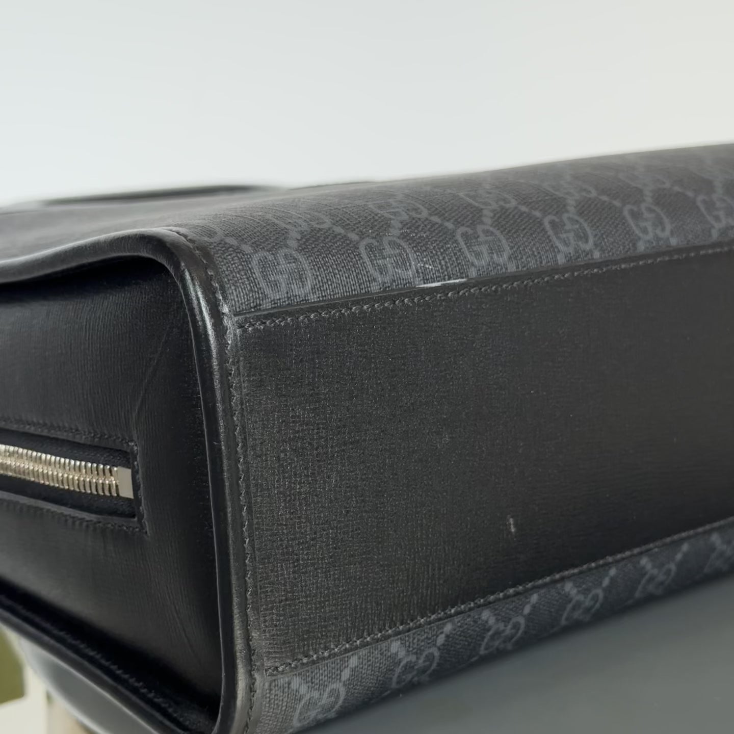 Gucci Interlocking G Patch Convertible Briefcase GG Coated Canvas - Queen May