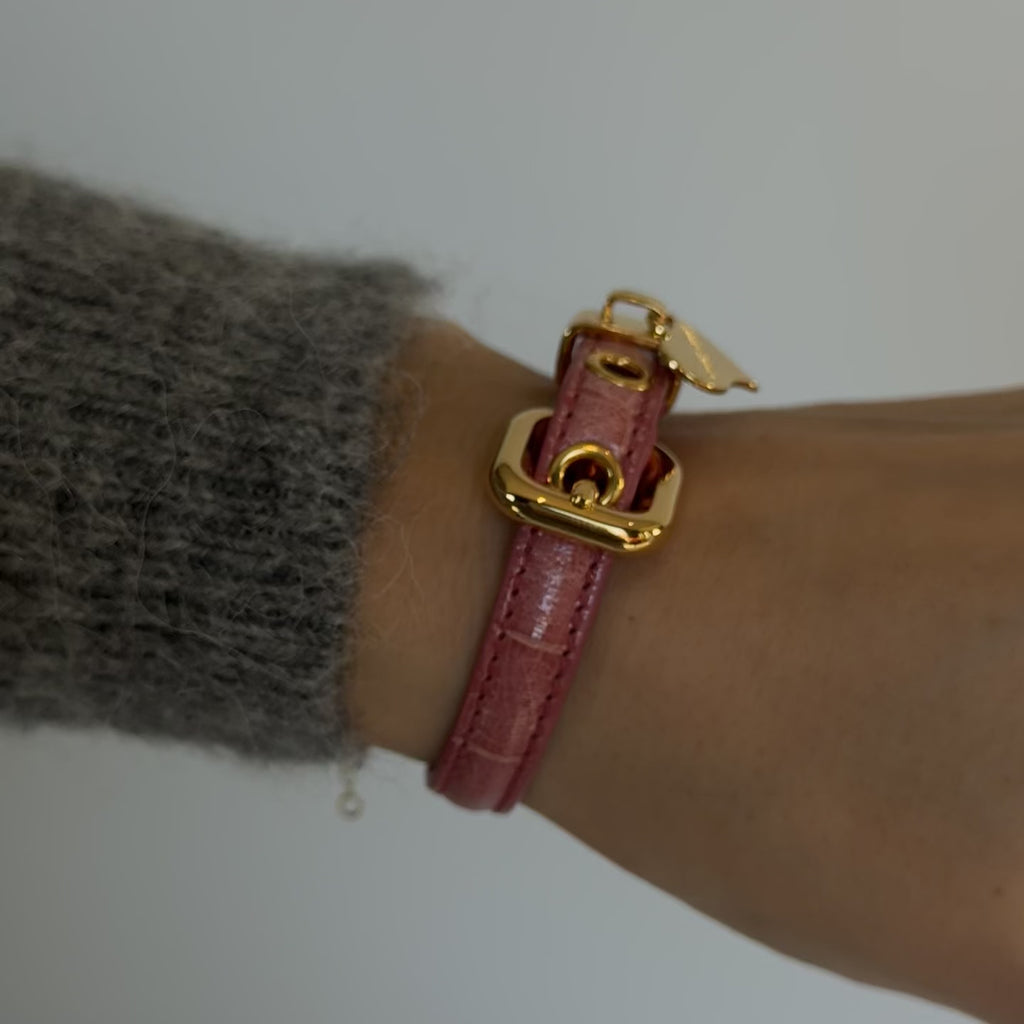 Miu Miu Blush Pink Heart Charm Bracelet - Queen May