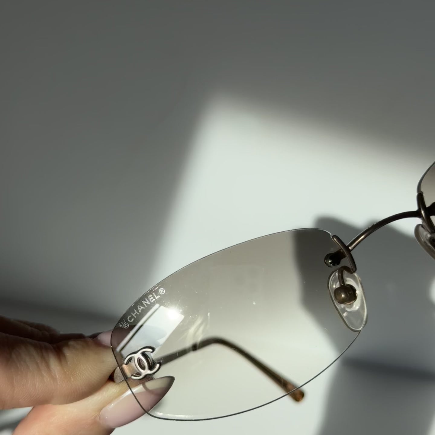 Vintage Chanel Rimless Wire Frame Sunglasses - Queen May