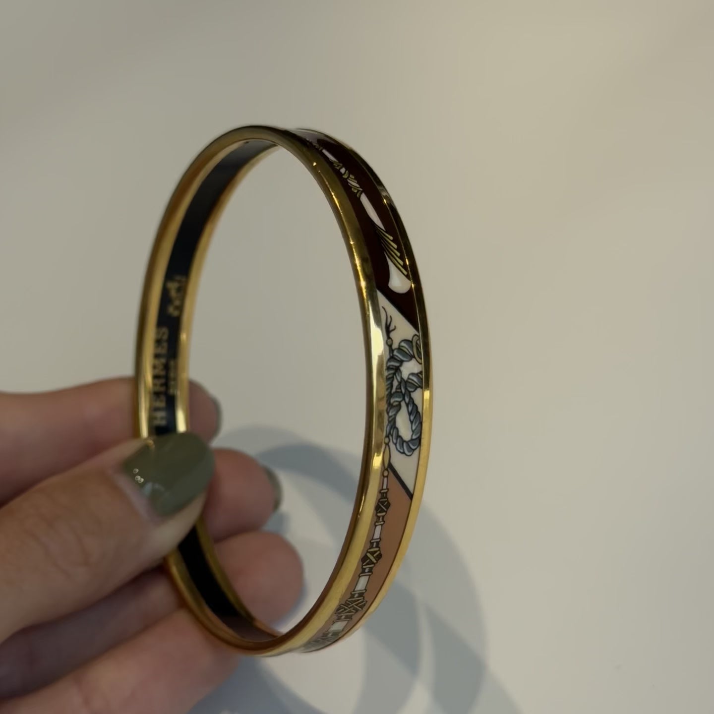 Hermes Enamel Bangle Bracelet - Queen May