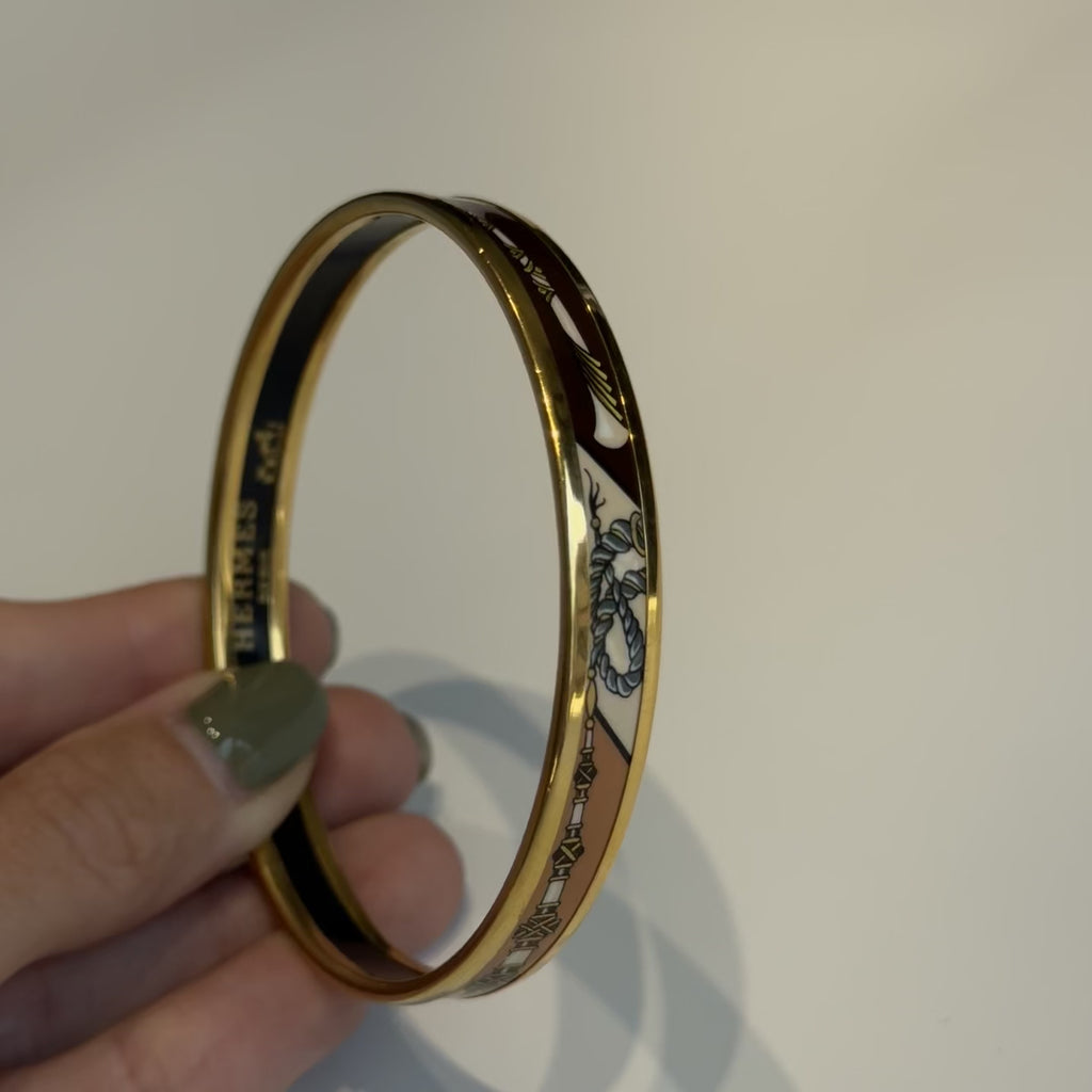 Hermes Enamel Bangle Bracelet - Queen May
