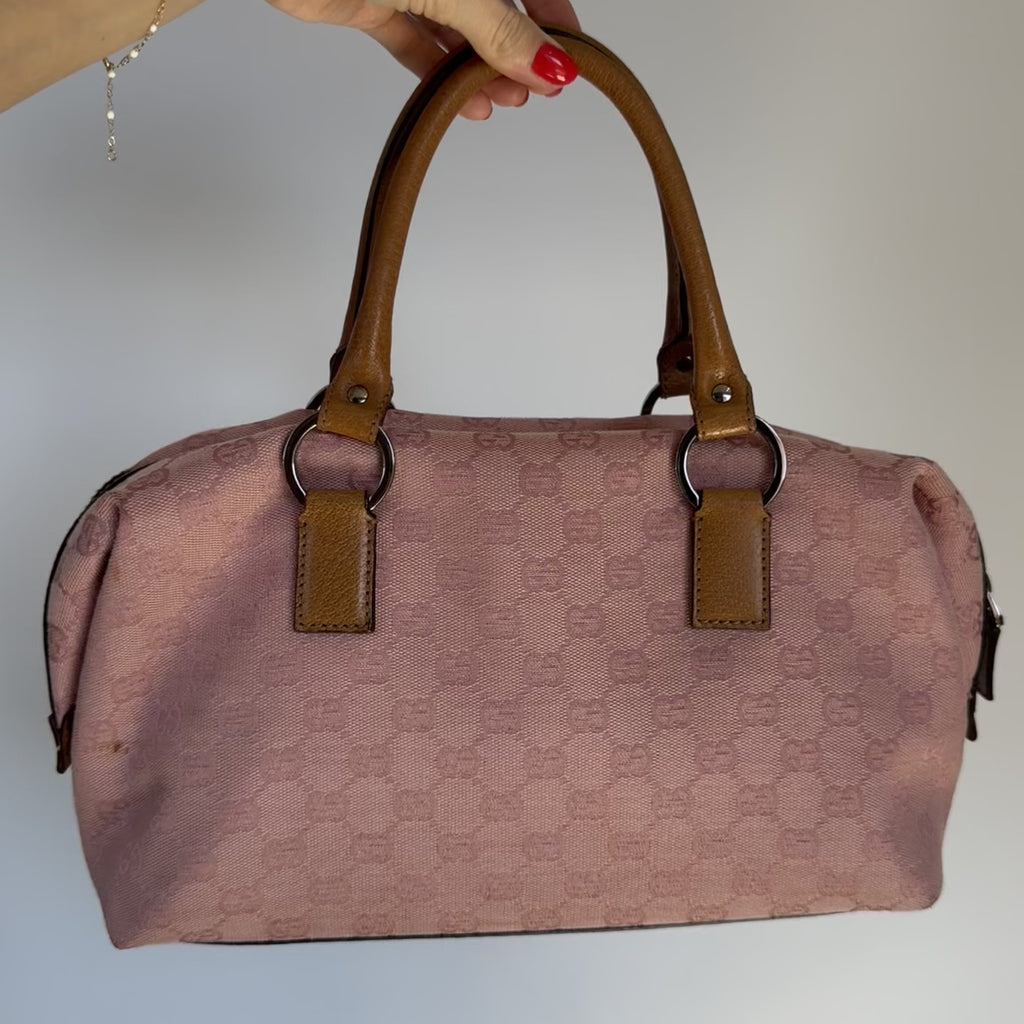 Gucci Canvas Boston Bag - Queen May