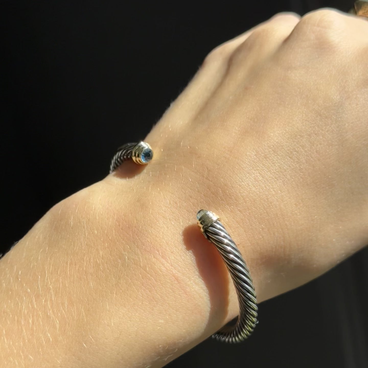 David Yurman Blue Topaz Classic Cable Bracelet - Queen May