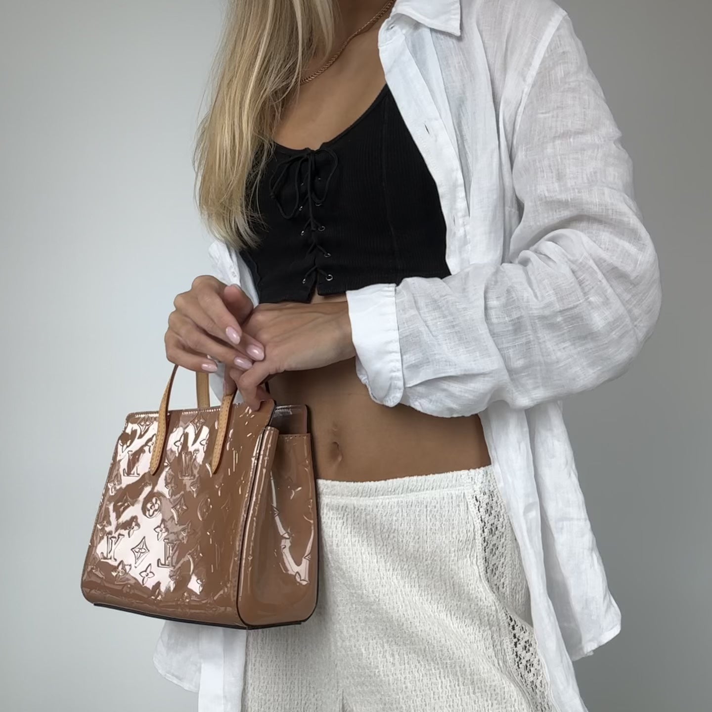 Louis Vuitton Catalina Monogram Vernis Handbag - Queen May