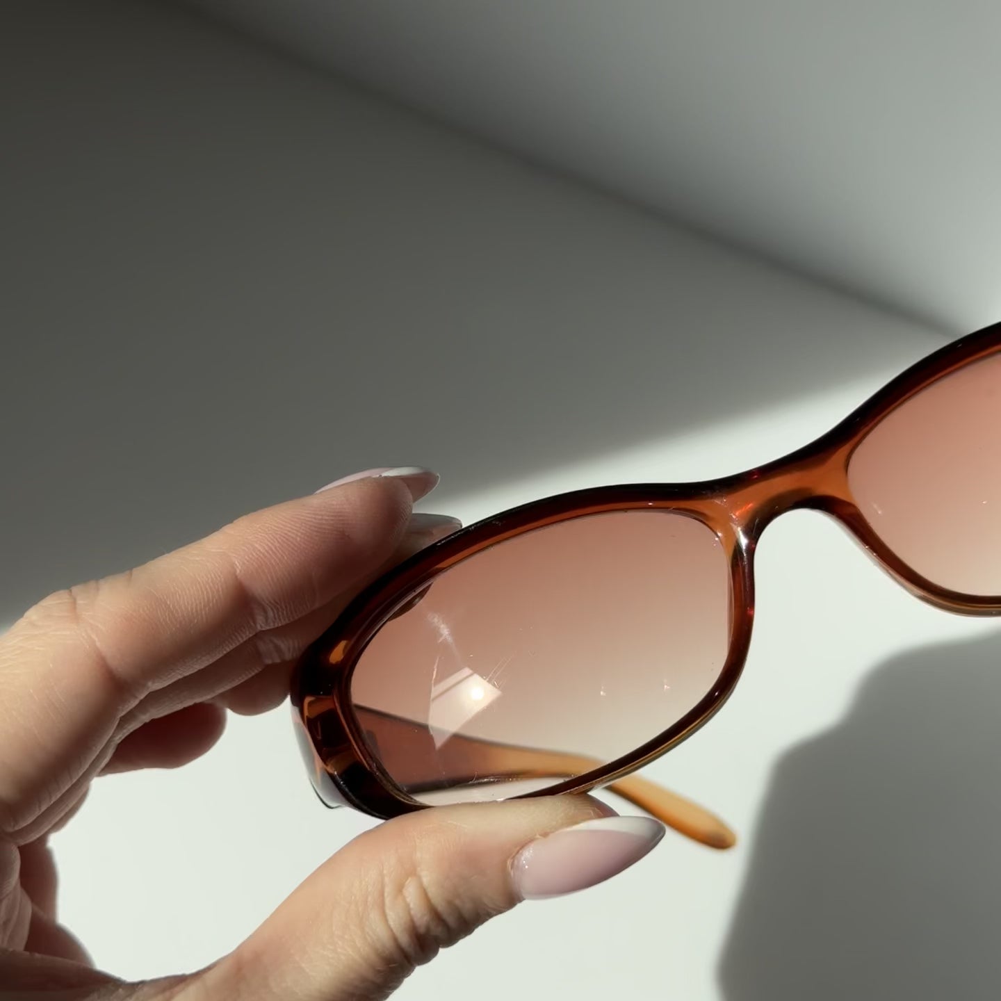 Vintage Gucci GG Oval Amber Sunglasses - Queen May