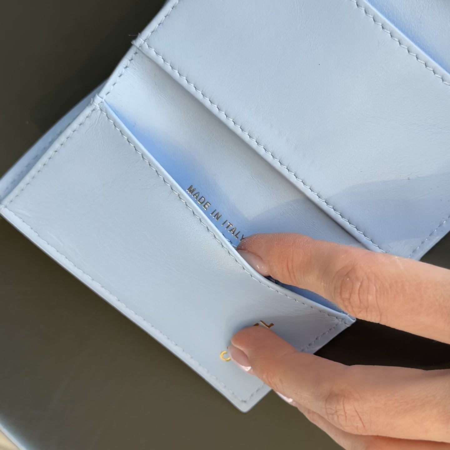 Chanel Caviar Quilted Flap Card Holder Wallet Light Blue - Queen May