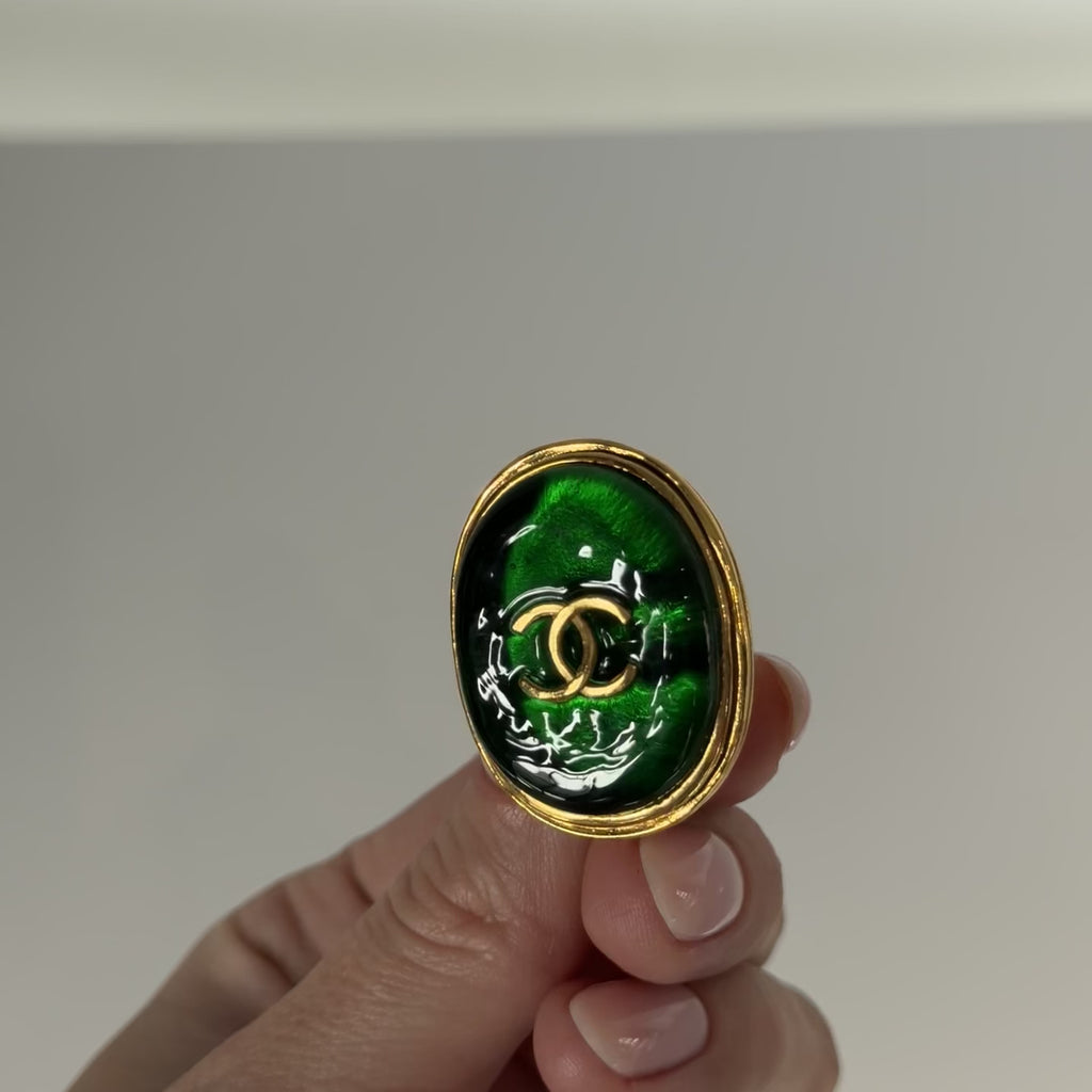 Chanel 1993 Fall CC Gripoix Clip on Earrings - Queen May