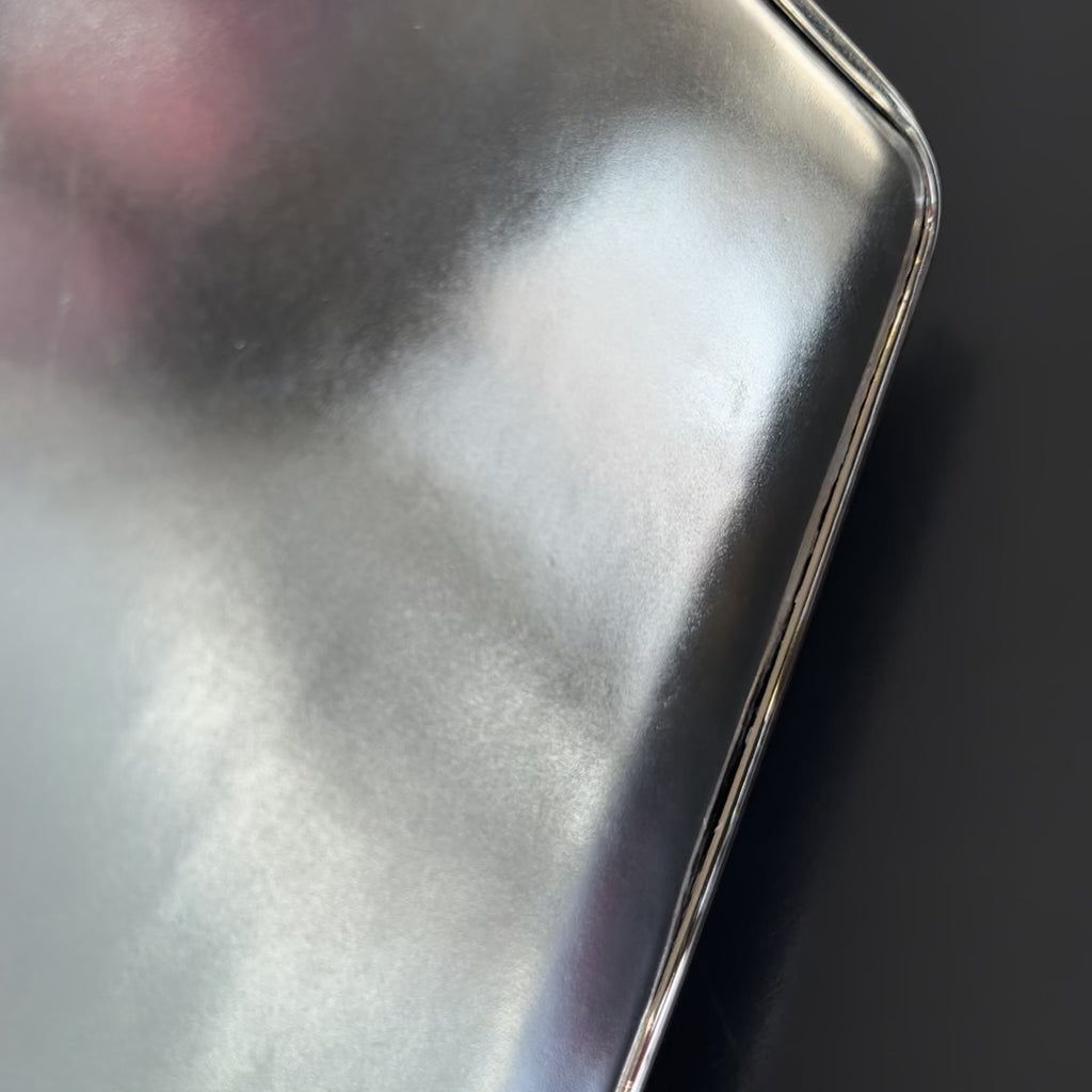 Christian Dior Silver Mirror Calfskin Leather Clutch - Queen May