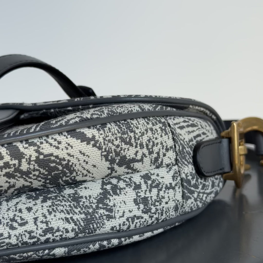 Christian Dior Canvas Embroidered Saddle Bag - Queen May