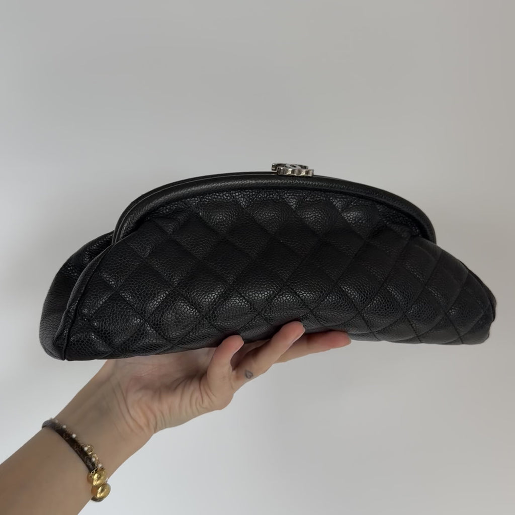 Chanel Quilted Timeless Caviar Clutch - Queen May