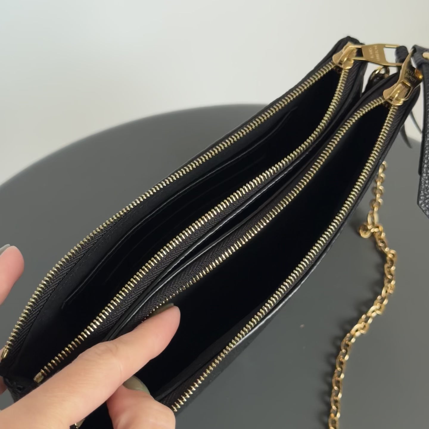 Louis Vuitton Monogram Empreinte Double Zip Pochette - Queen May