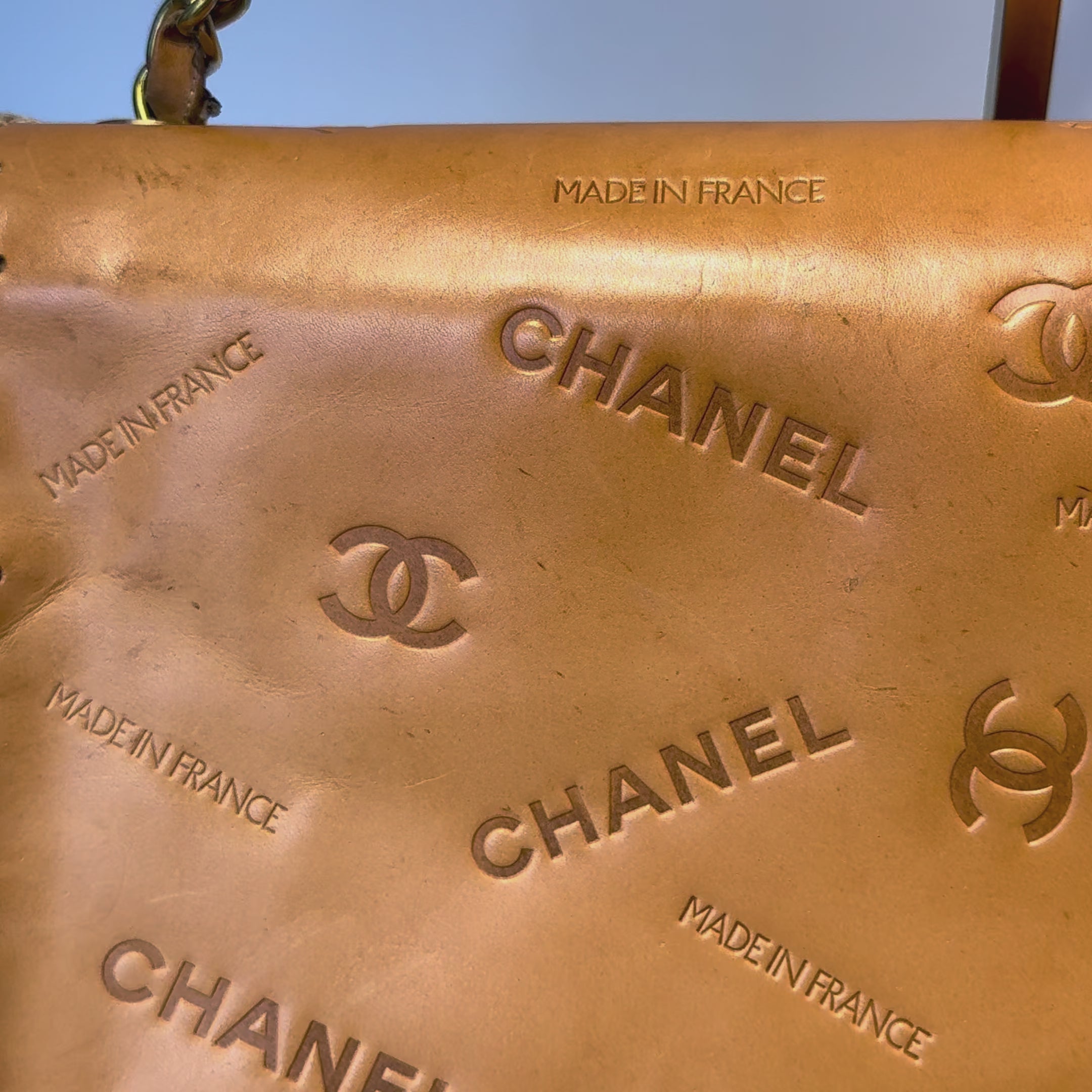 Rare Vintage Chanel CC Logo Whipstitch Flap Bag - Queen May