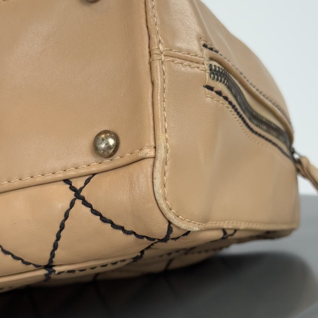 Vintage Chanel Surpique Bowler Bag - Queen May