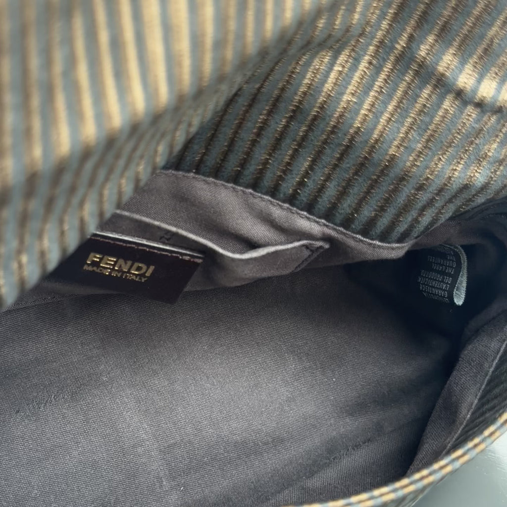 Fendi Bi-Color Striped Leather Mini Mama Baguette Bag - Queen May