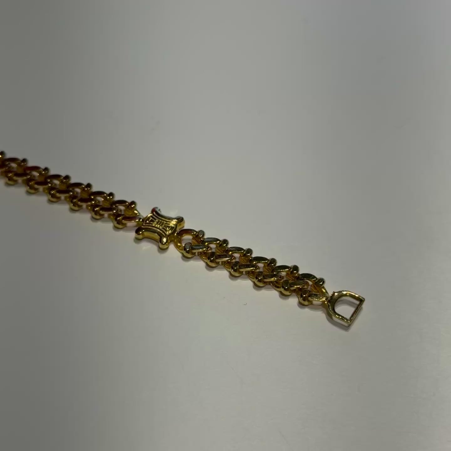 Celine Gold Tone Triomphe Bracelet - Queen May