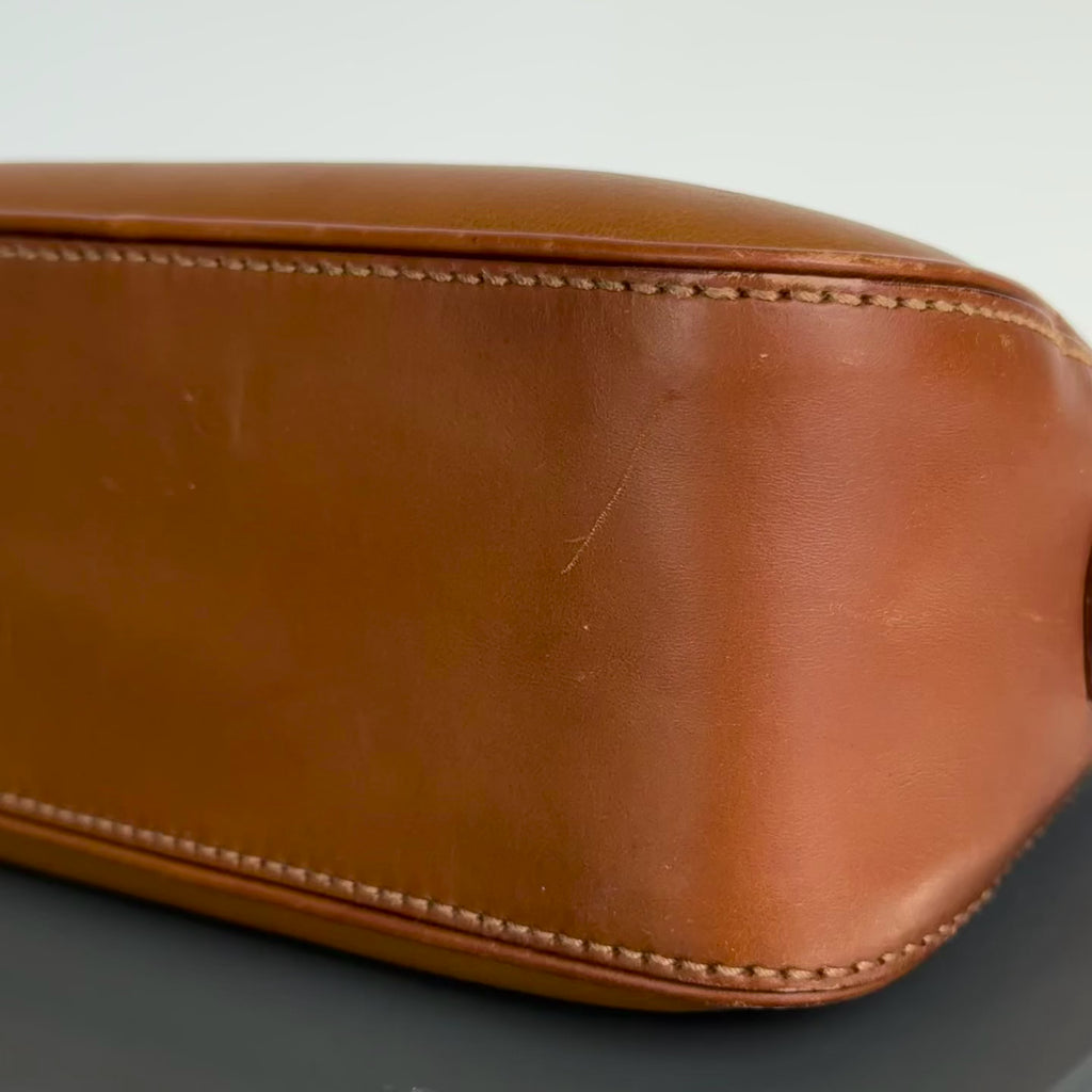 Vintage Gucci Brown Leather Shoulder Bag - Queen May
