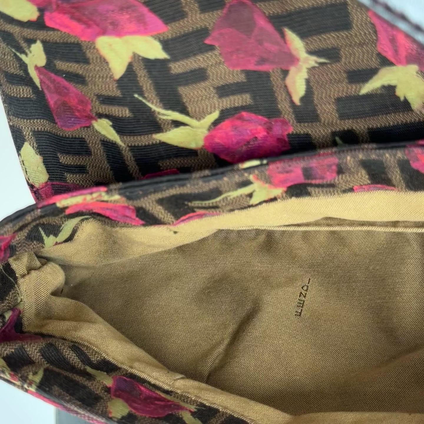 Fendi Zucca Roses Canvas Medium Chef Shoulder Bag - Queen May