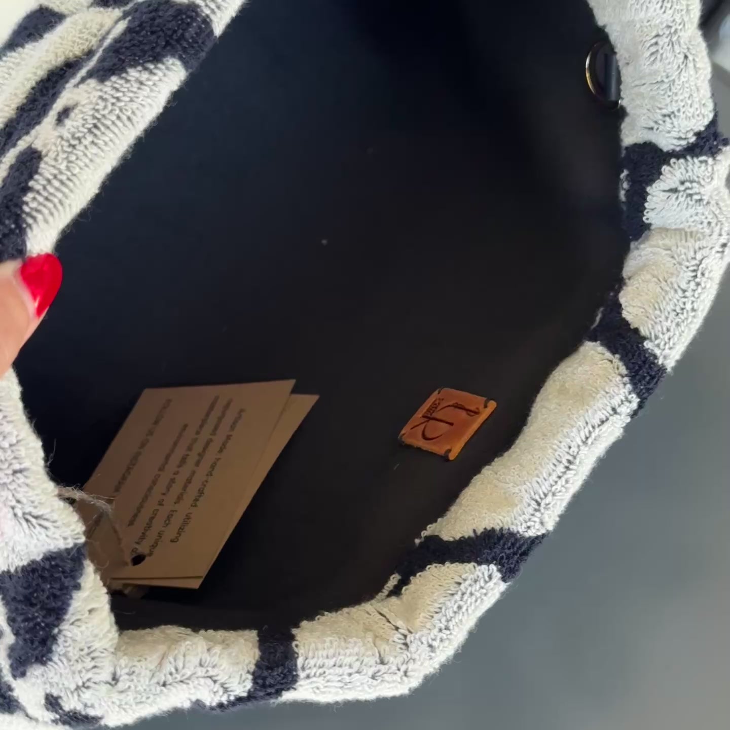 Lady Cuir x Queen May The CC Wave Clutch Blue and Navy - Queen May