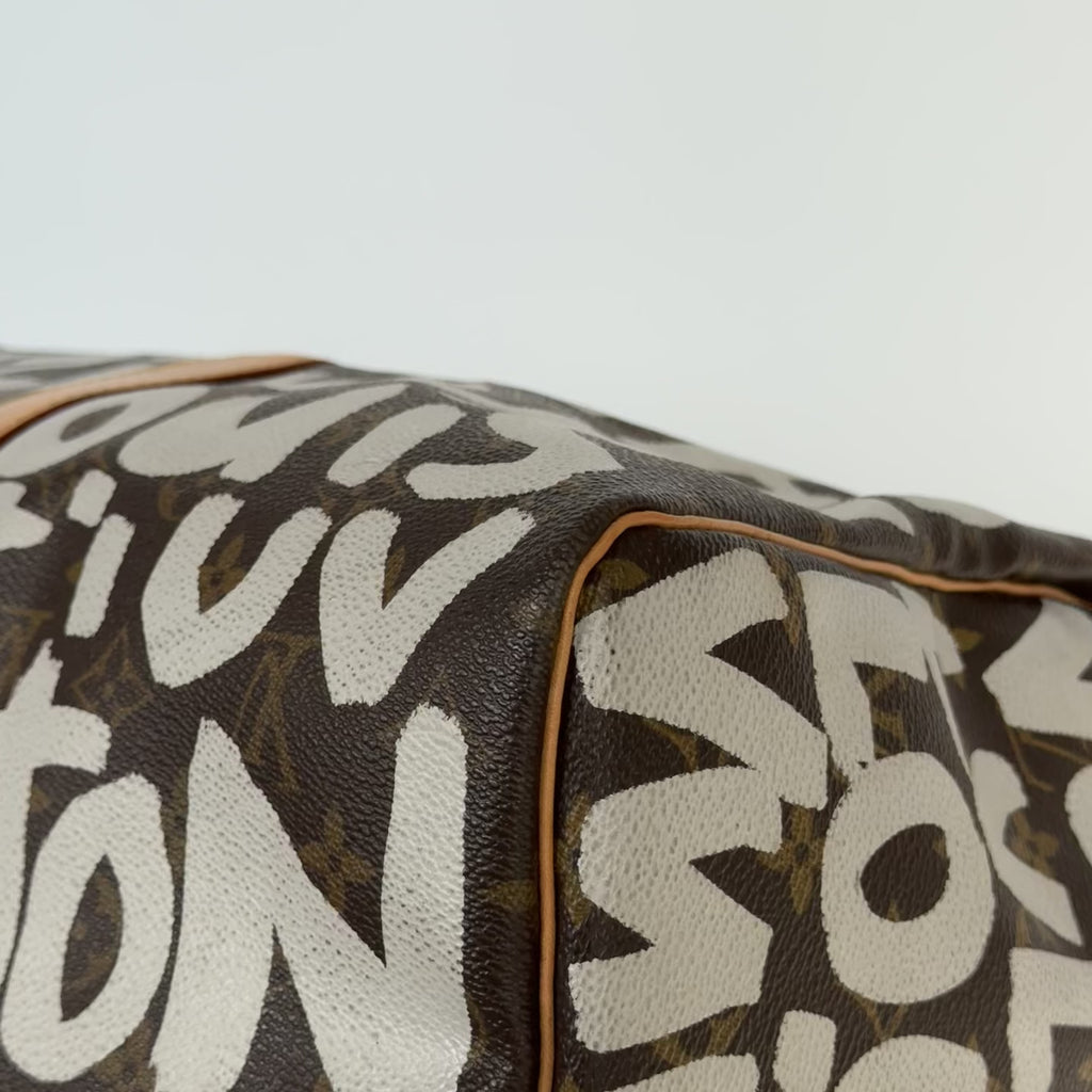 Louis Vuitton Monogram Canvas Keepall Stephen Sprouse Graffiti 50 White - Queen May