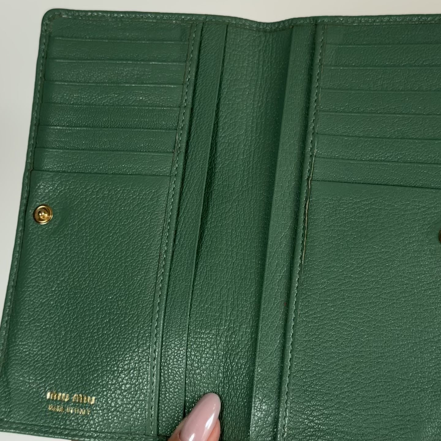 Miu Miu Green Long Wallet - Queen May