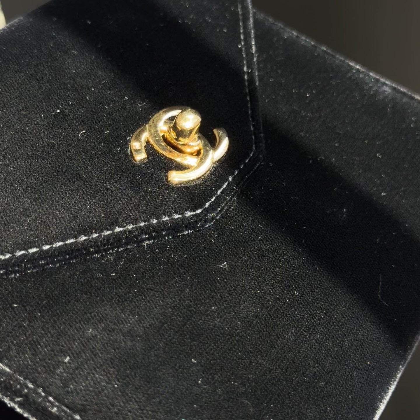 Ultra Rare Vintage Chanel Black Velvet Trusted Top Handle Bag 1996-1997 - Queen May