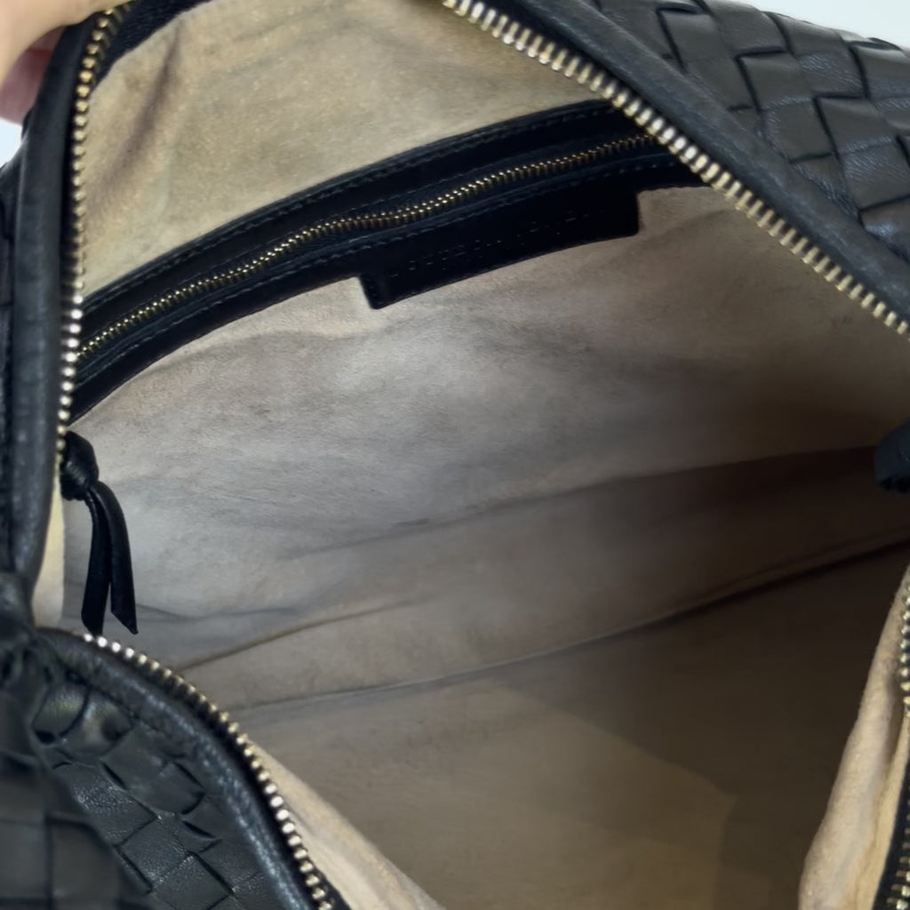 Bottega Veneta Intrecciato Hobo Black - Queen May