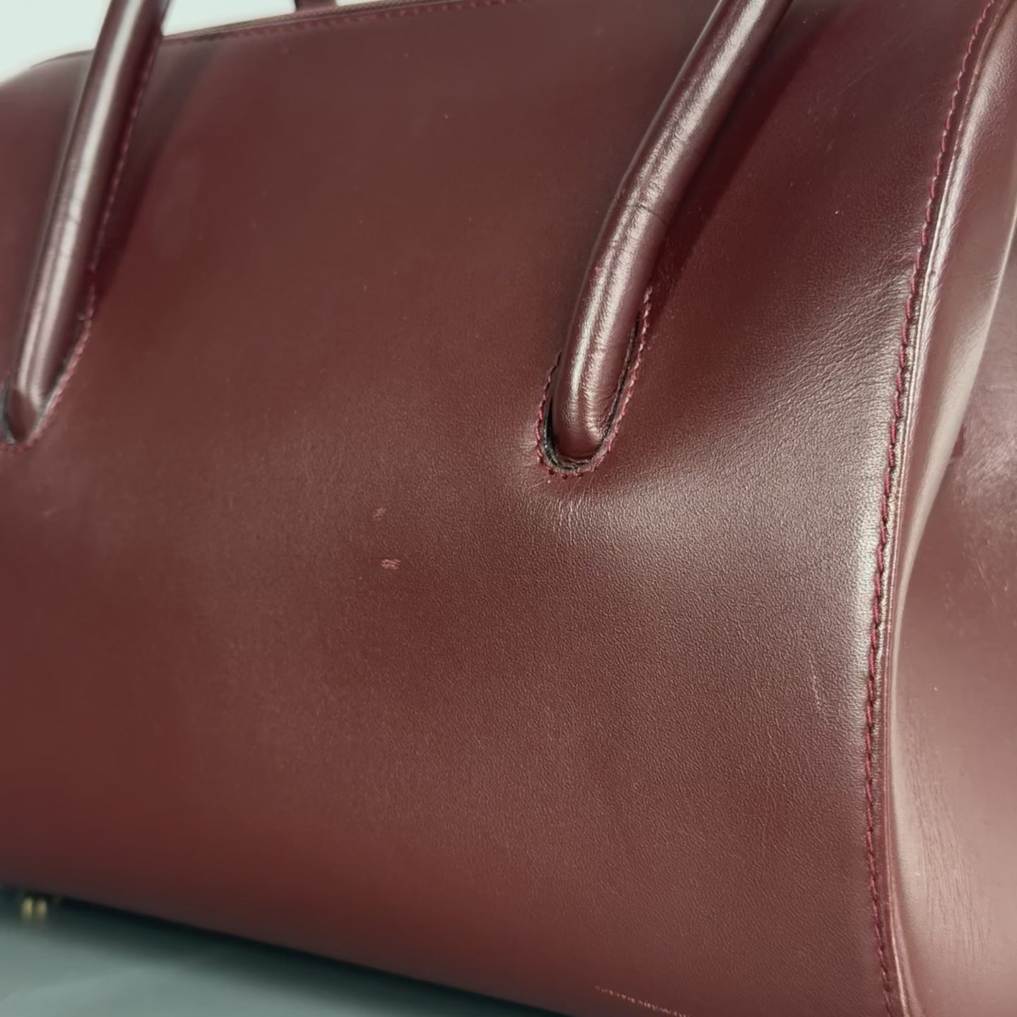 Cartier Must De Cartier Leather Bordeaux Boston Bag - Queen May