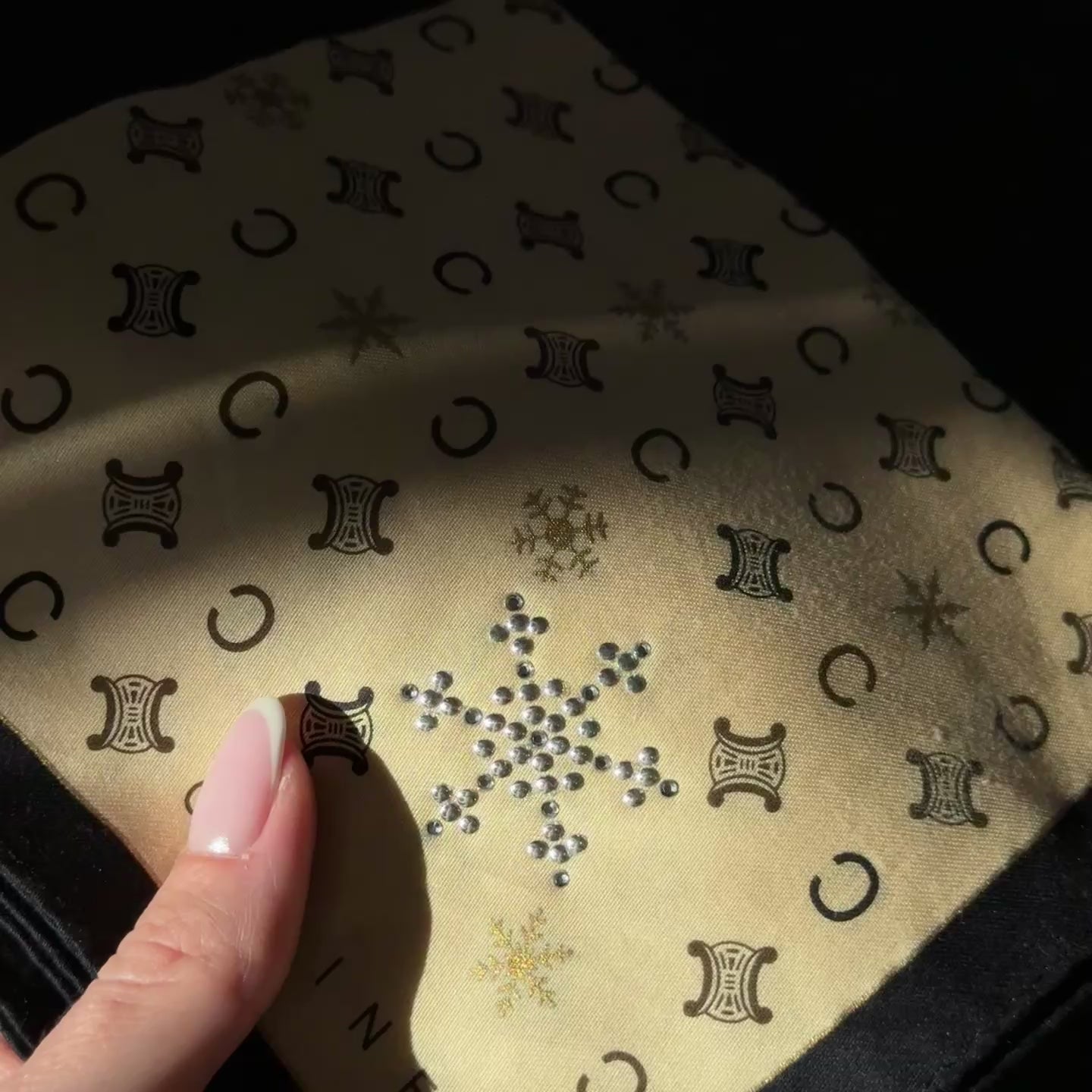 Vintage Celine Snowflake Macadam Scarf - Queen May