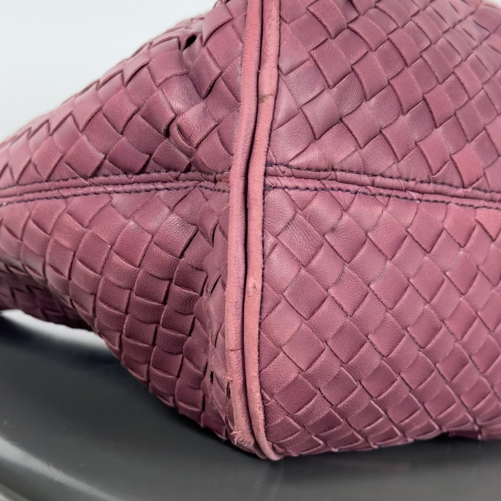 Bottega Veneta Intrecciato Hobo Maroon - Queen May