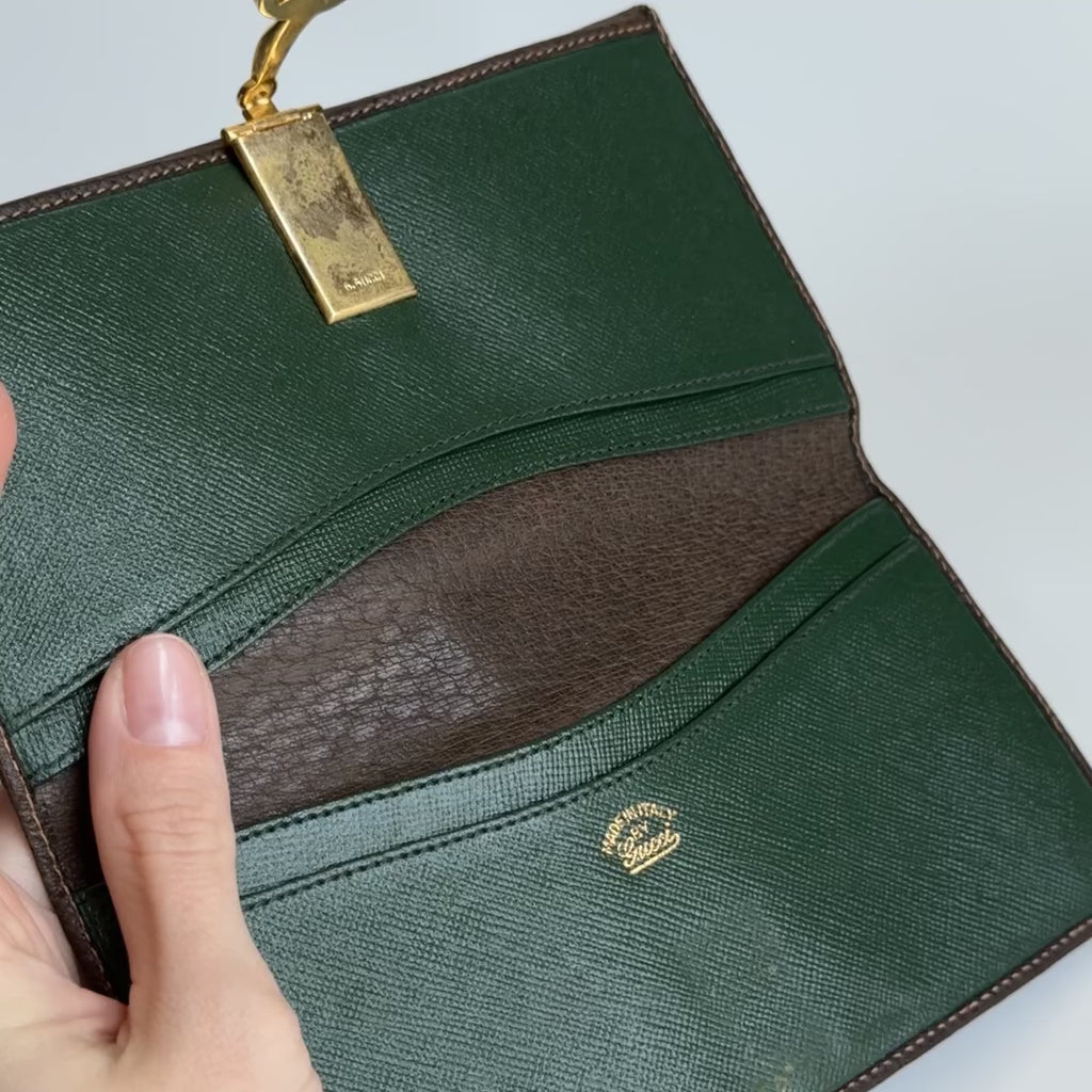 Vintage Gucci G Logo Horsebit Flap Wallet - Queen May