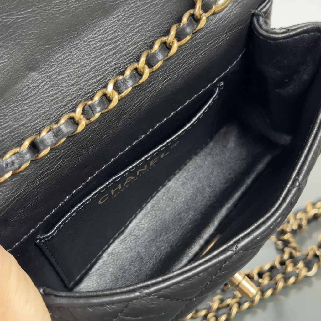 Limited Edition Chanel 2015 Calfskin Paris Dubai Coin Collector Extra Mini Flap Bag - Queen May