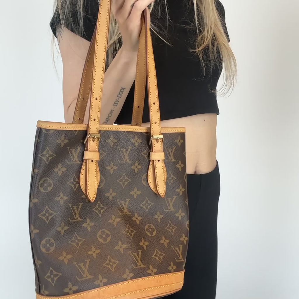 Louis Vuitton Monogram Marais Petite Bucket Bag PM With Pouch - Queen May