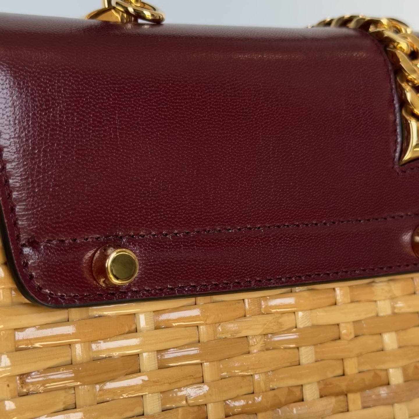 Gucci Wicker Sylvie Top Handle Bag - Queen May