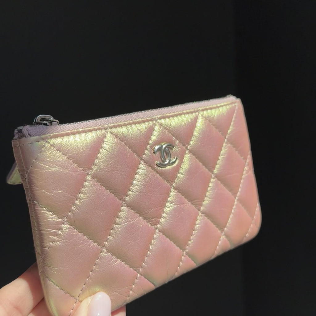 Chanel Iridescent Lambskin Quilted Small Cosmetic Case - Queen May