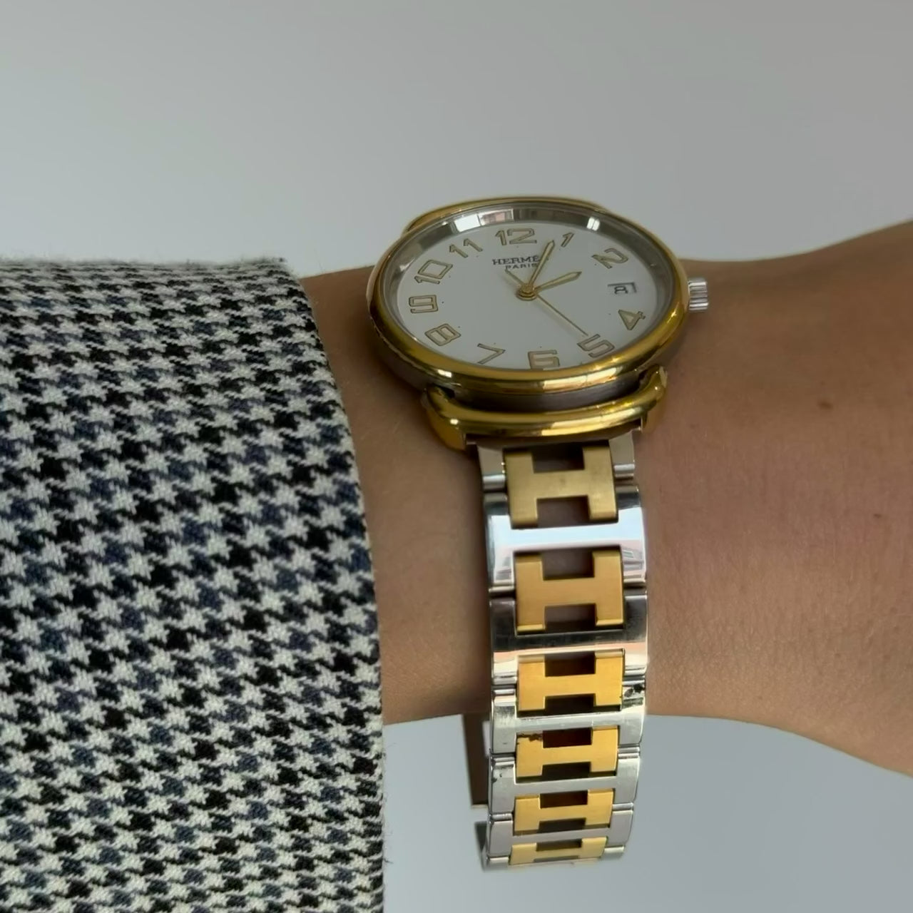 Hermes Pullman Watch Two-Tone - Queen May
